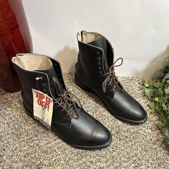 VTG Durango DB1730X Men Western Boots Black Leather 10 EE Heel Zipper NEW main image 8